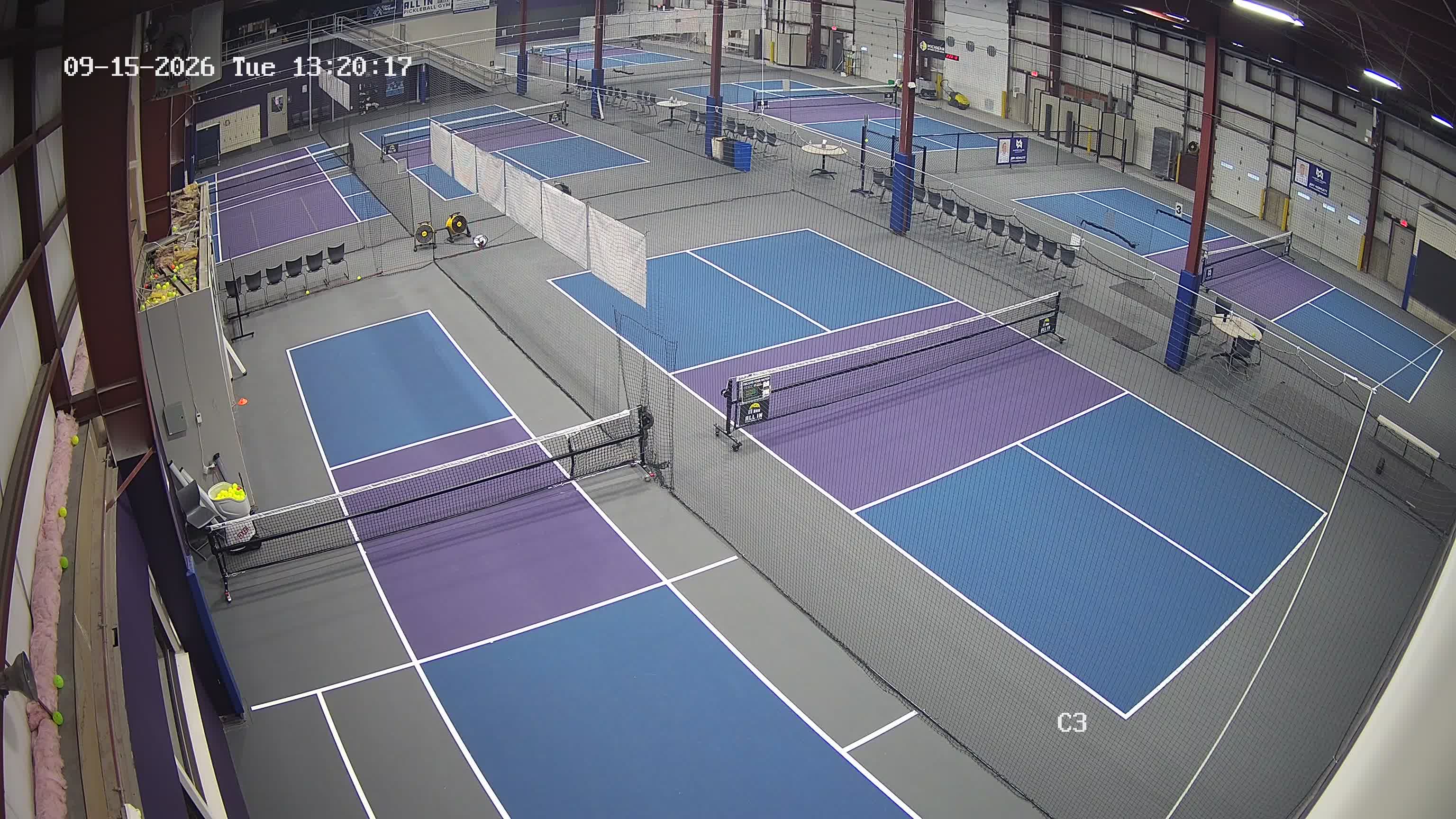 All In Pickleball Gym - Byron Center Court 5 live view